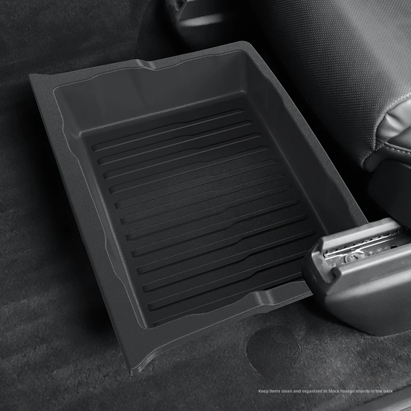 Untuk Tesla Model X 2023 Tempat Penyimpanan Geser Kursi TPE Kotak Penyimpanan Tersembunyi di Bawah Kursi Depan Aksesoris Interior Mobil