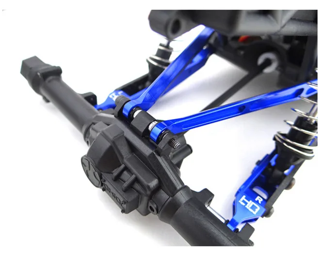 Hot Racing YEJ56G06 Carbon Fiber Graphite Rear Links Set AX31518 Blue Aluminum Ball Ends for 1/18 Axial Yeti Jr. SCORE/Can-Am
