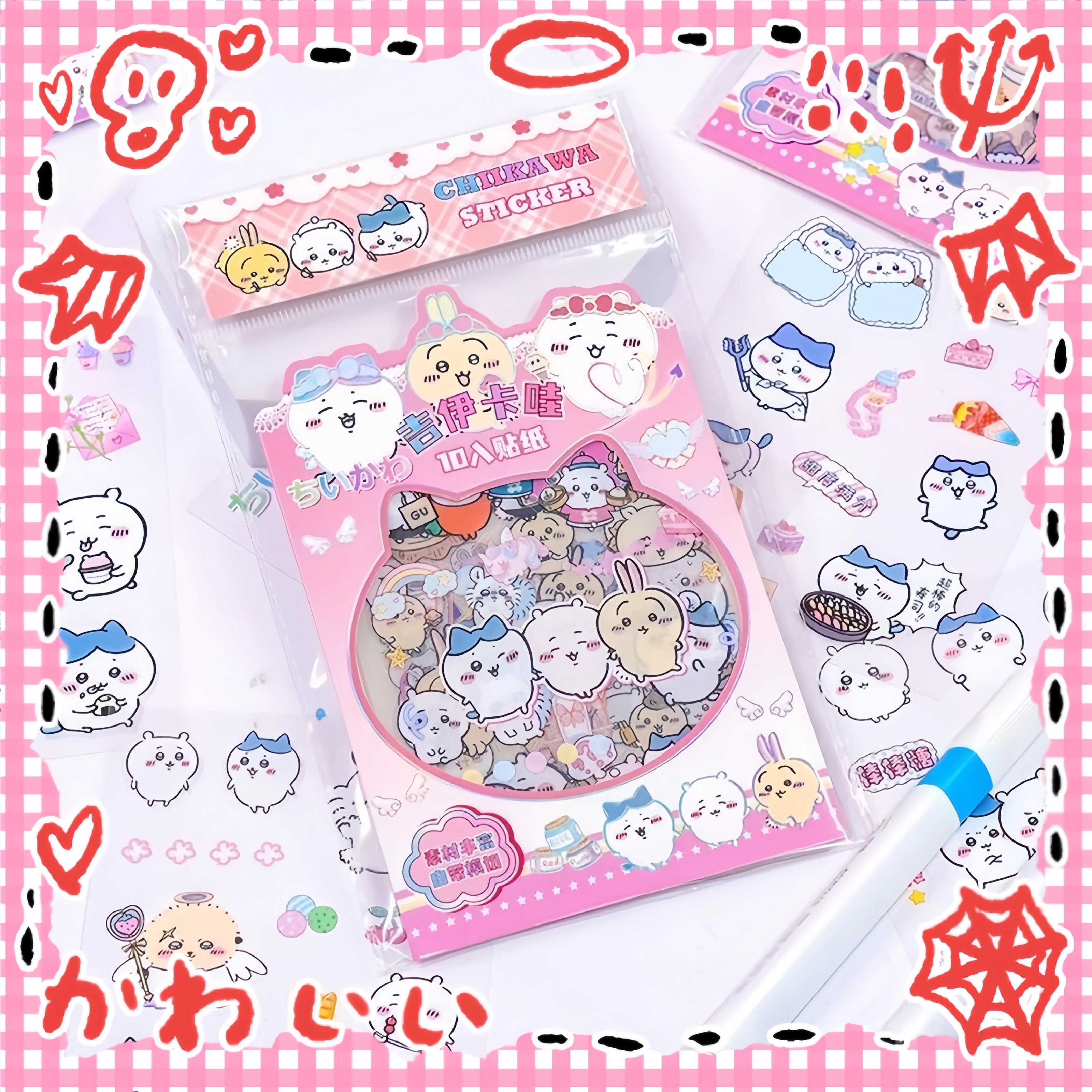 

Chiikawa PET material waterproof transparent sticker handbag sticker decorative