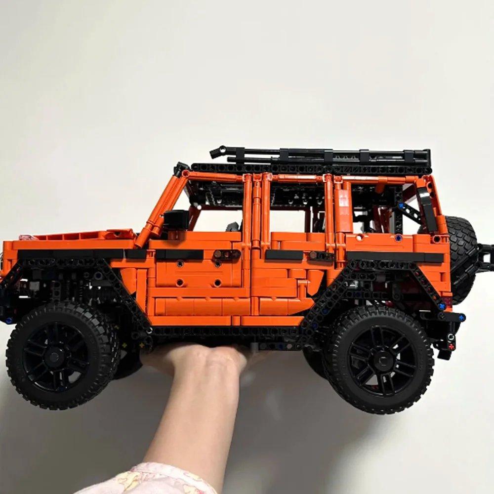 Kit de briques de construction tout-terrain rétro robustes, modèle de voiture à assembler de haute difficulté, ornement de bureau, cadeaux de fête
