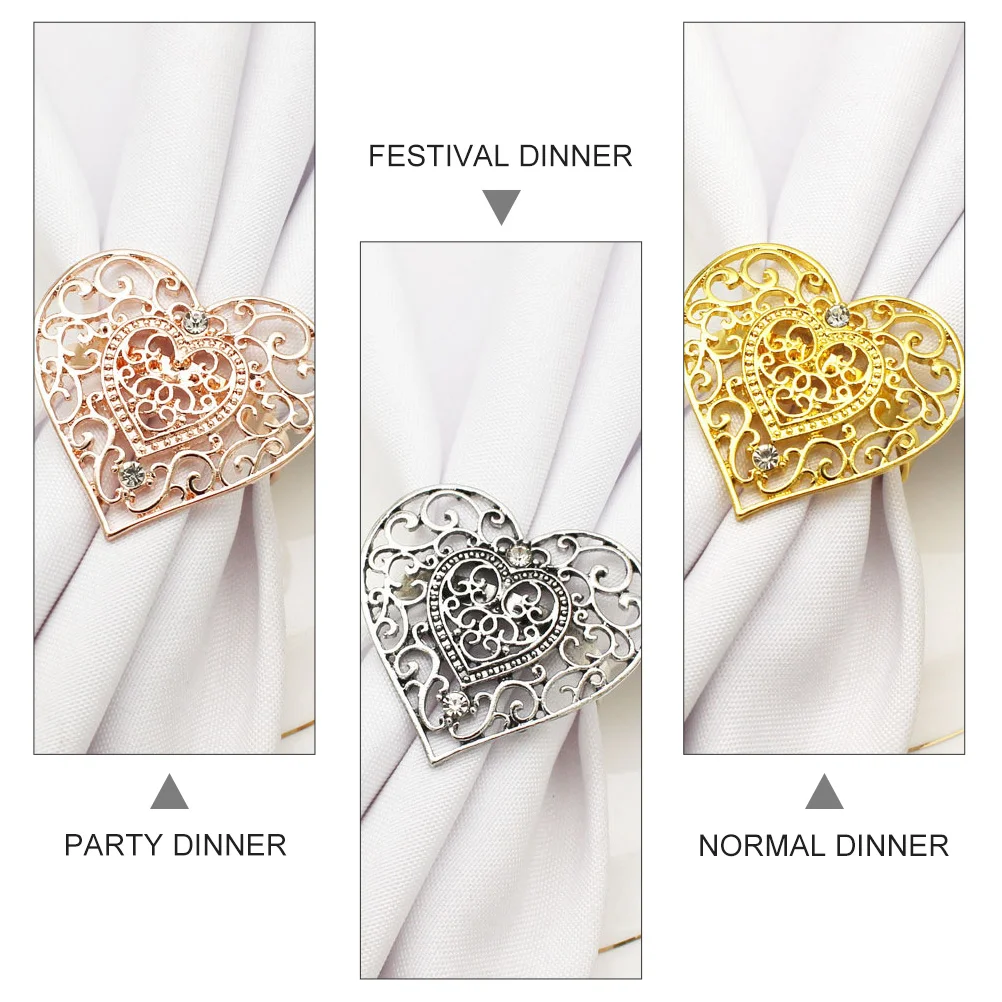 

4 Pcs Napkin Buckle Ring Western Restaurant Decoration Holder Delicate Beautiful Simple
