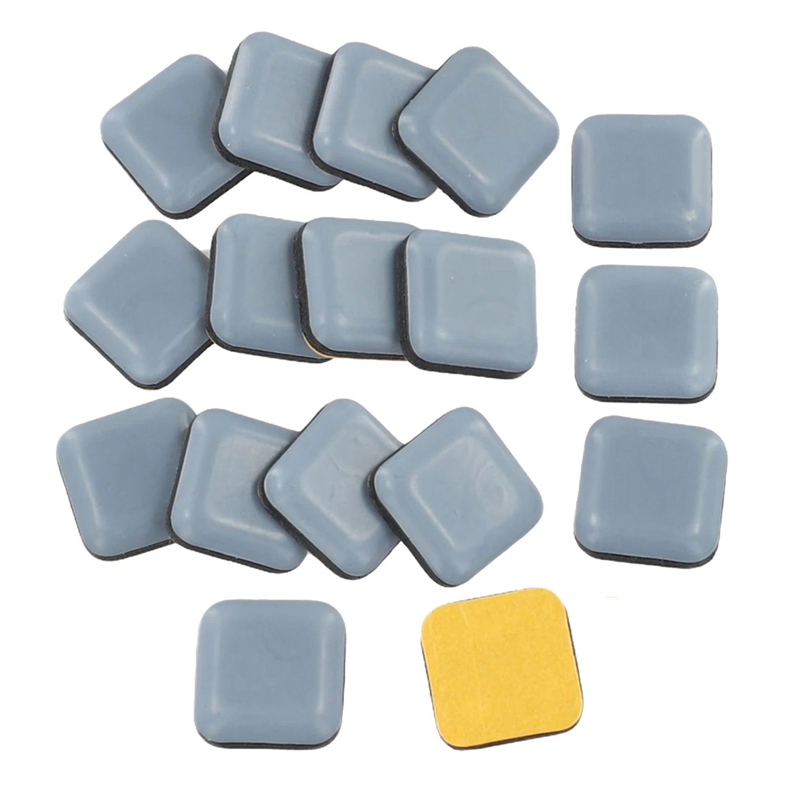 20pcs Feet Glider Square Furniture Gliders Selfadhesive Sliders Blue Floor Mover Pads For Household Home Furniture