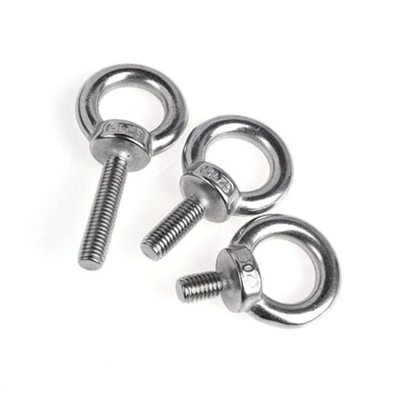 

vsHlvxkm 1pcs M10 lifting ring screws lengthening round rings head bolts heavy duty rotating screw 304 stainless steel thread kn