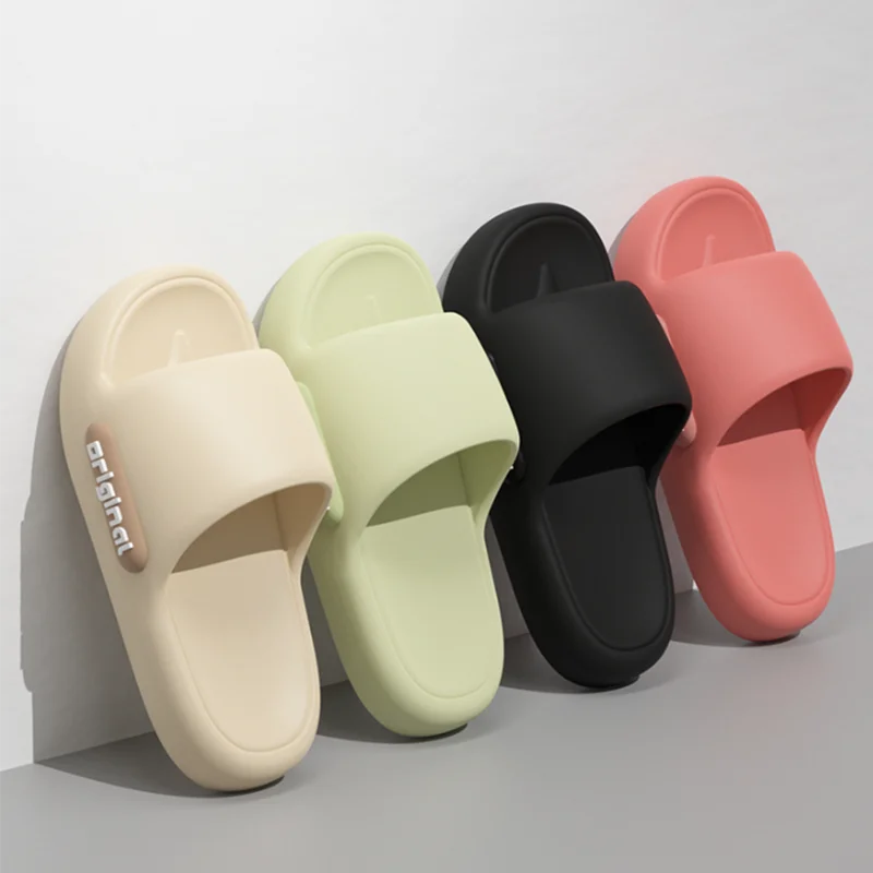 Candy Color Women Thick Sole Home EVA Slippers Spring Summer Big Size Anti Slip Cloud Slides Ladies Soft Bottom Beach Flip Flops