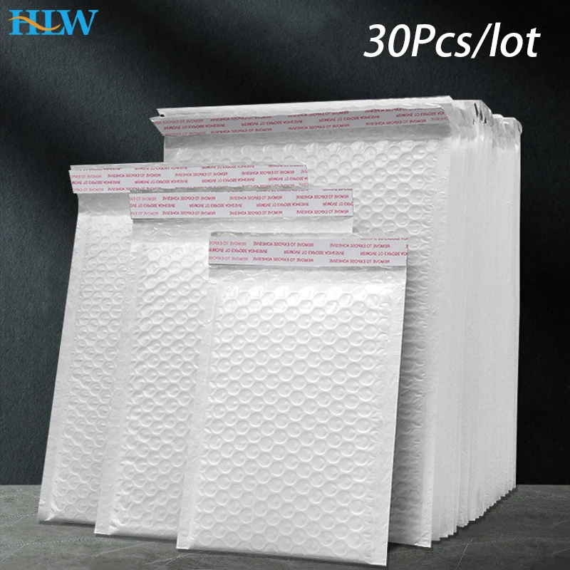 30Pcs/Lot White Foam Envelope Bags Self Seal Mailers Padded Shipping Envelopes With Bubble Mailing Bag Shipping Packages Bag