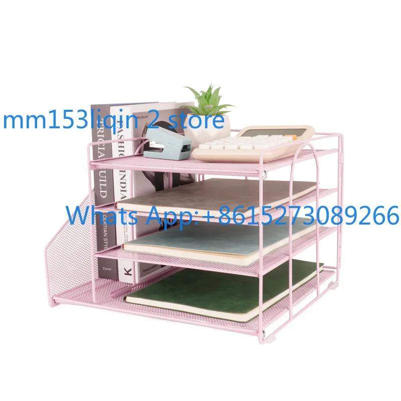 Office supplies file rack Multifunctional desktop file storage rack