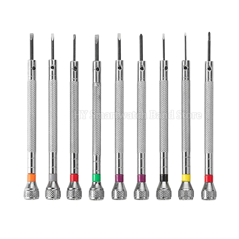9Pcs 0.8mm-2.0mm Screwdriver Set Tool for Watchmaker Removal Watch Repair Kit Replacement Watchmaker Watch Repair Tool Accessory
