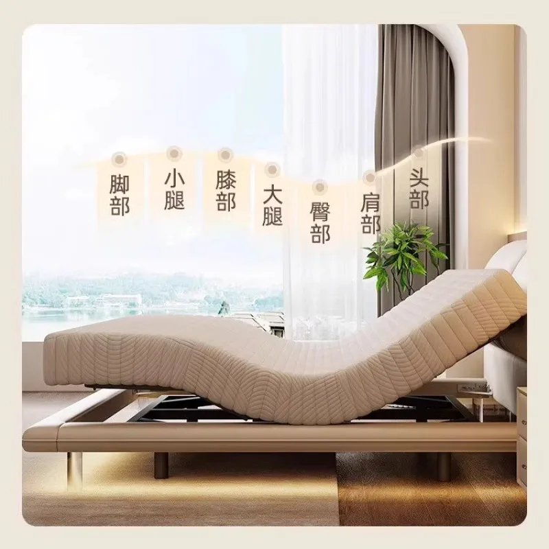 Multifunctional electric smart bed Modern simple master bedroom Fully automatic lifting