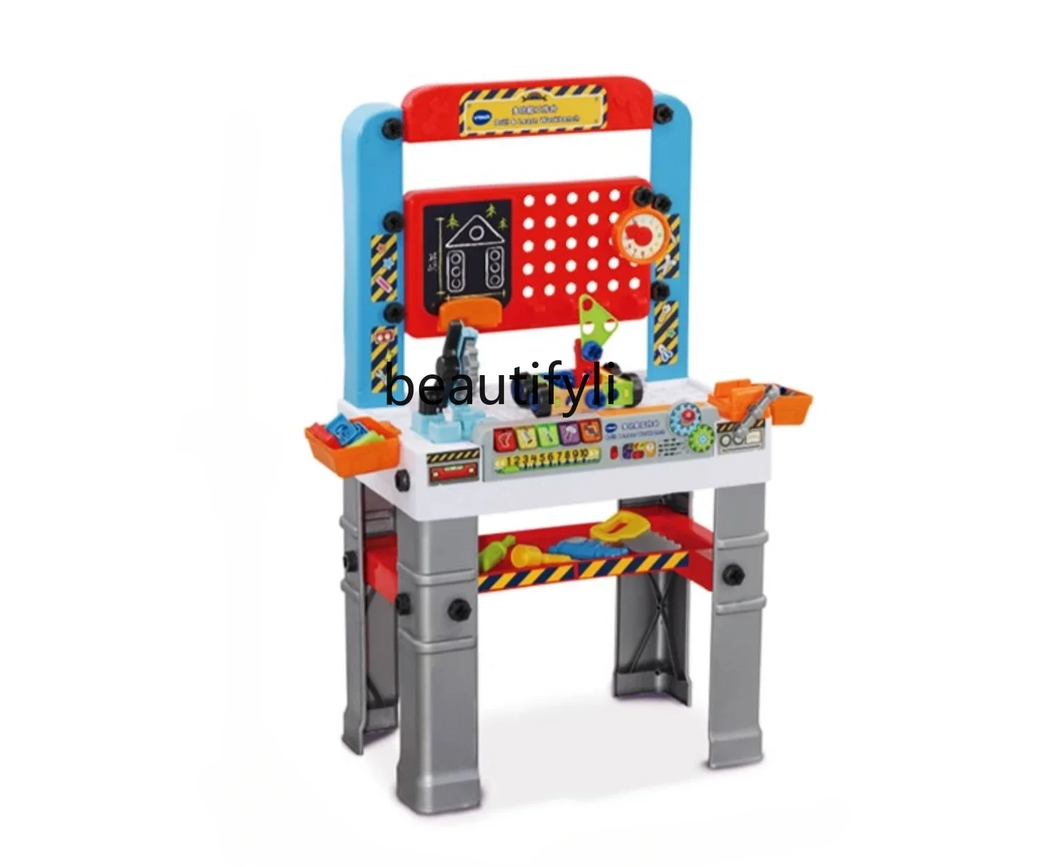 Simulation Multifunctional Workbench Toolbox Maintenance Screw Bilingual Creative Assembling Electric Toys