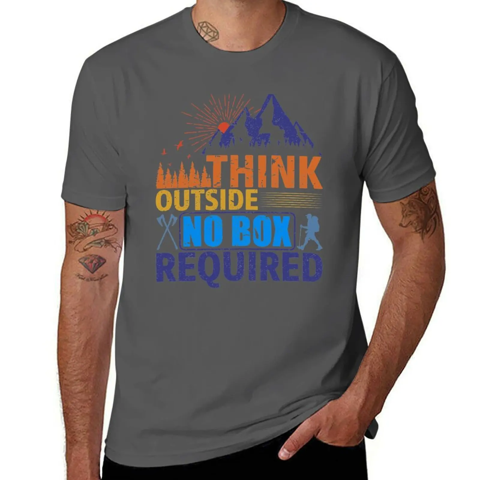 

Think Outside No Box Required T-Shirt man t shirts cotton man t shirt graphic T-Shirt