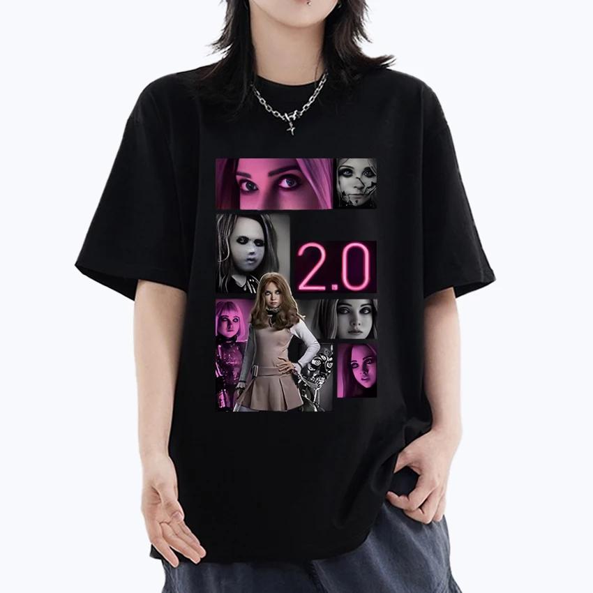 

Hot sale Horror Movie M3GAN 2.0 Oversized print Tee shirt Summer short sleeve Unisex t-shirts 100% Cotton Men Women Hip Hop tops