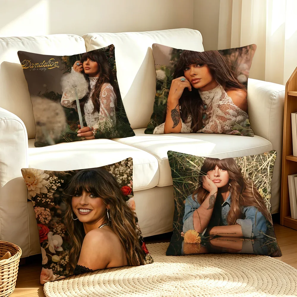 Singer E-Ella L-Langley Dandelion cushion cover Soft Smooth Pillow Case Hidden Zipper Washable Decorative Couch Office Gift