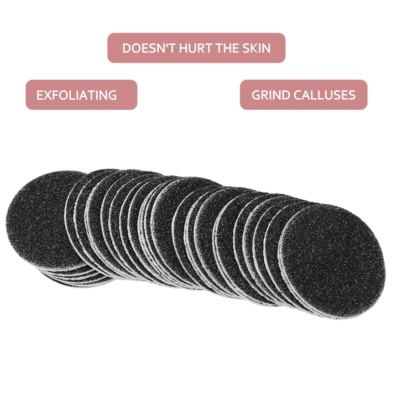 AD-60 Pcs Replacement Sandpaper Discs Pads For Electric Foot File Callus Remover Pedicure Tool
