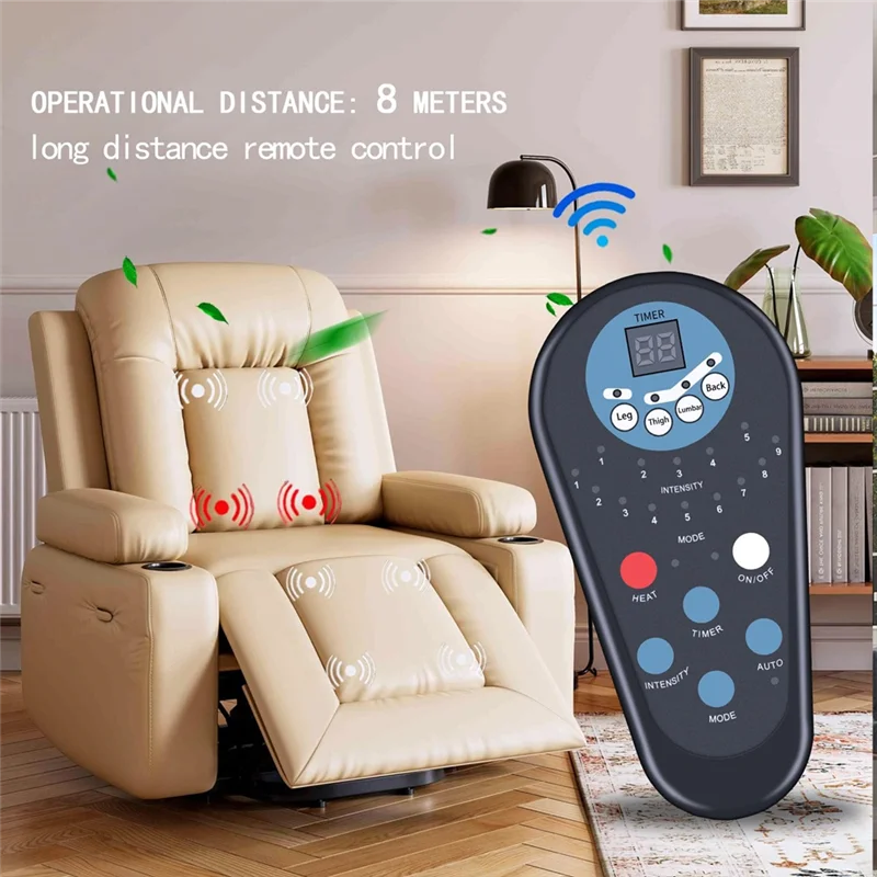 【B74A】Recliner Remote Handset Controller Replacement, For Relaxzen Longstreet Rocker Power Recliner, 8 Pin Female Plug Remote
