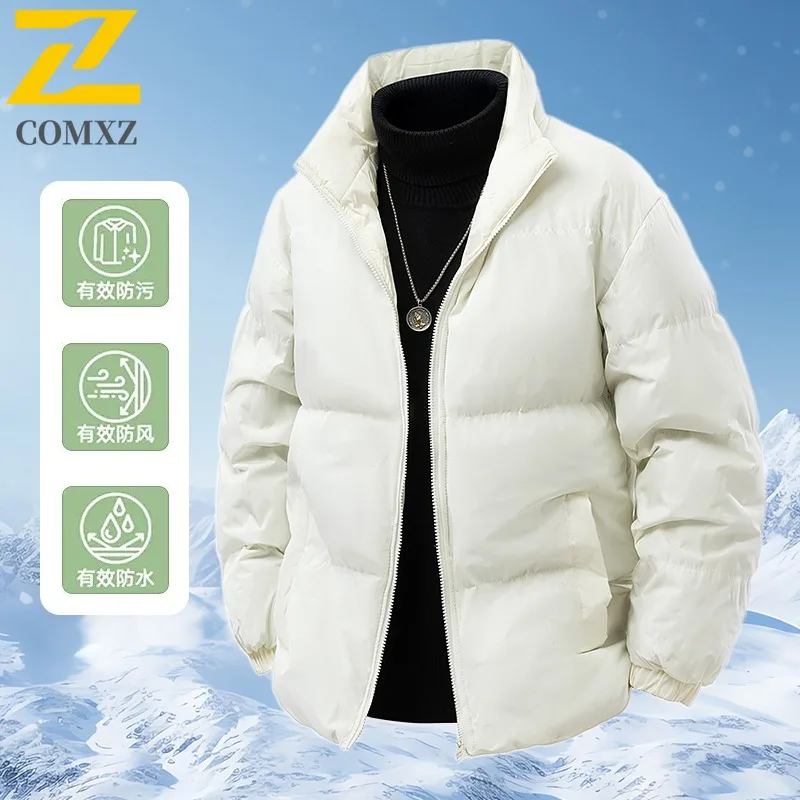 

COMXZ New Winter Jacket Lightw Luxurious Travel Versatile Padded Jacket Fashion Classics Stand Collar Camping Outerwear 2025