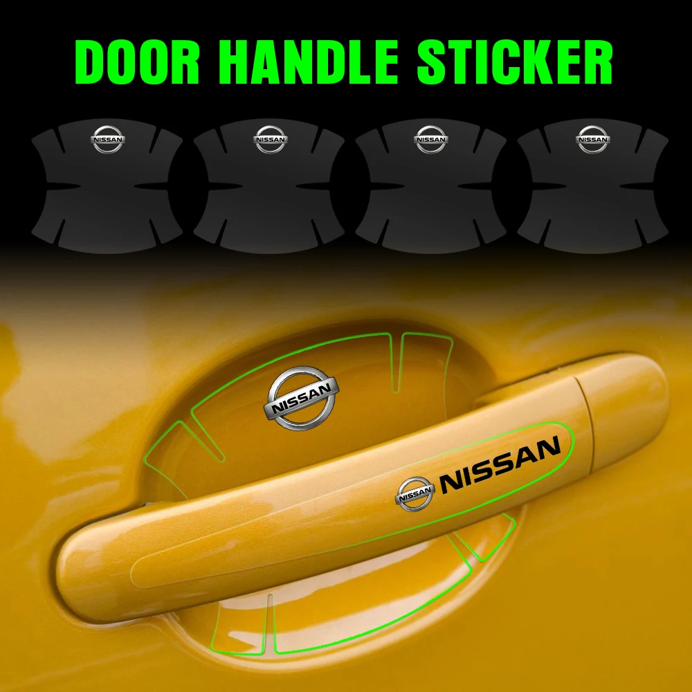 8Pcs Anti-scratch Car Door Handle Bowl Protection Film Sticker For Nissan Nismo Qashqai J10 Juke Micra X Trail Leaf Pulsar Teana