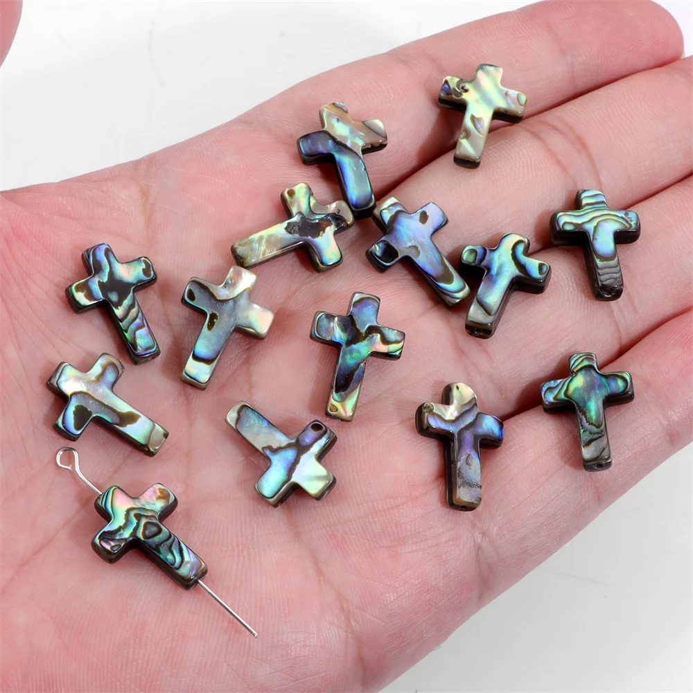 

2Pcs Abalone Shell Beads Cross Shape Natural Abalone Shell Beads Cross Charms for Jewelry Making Earrings DIY Necklace Supplies