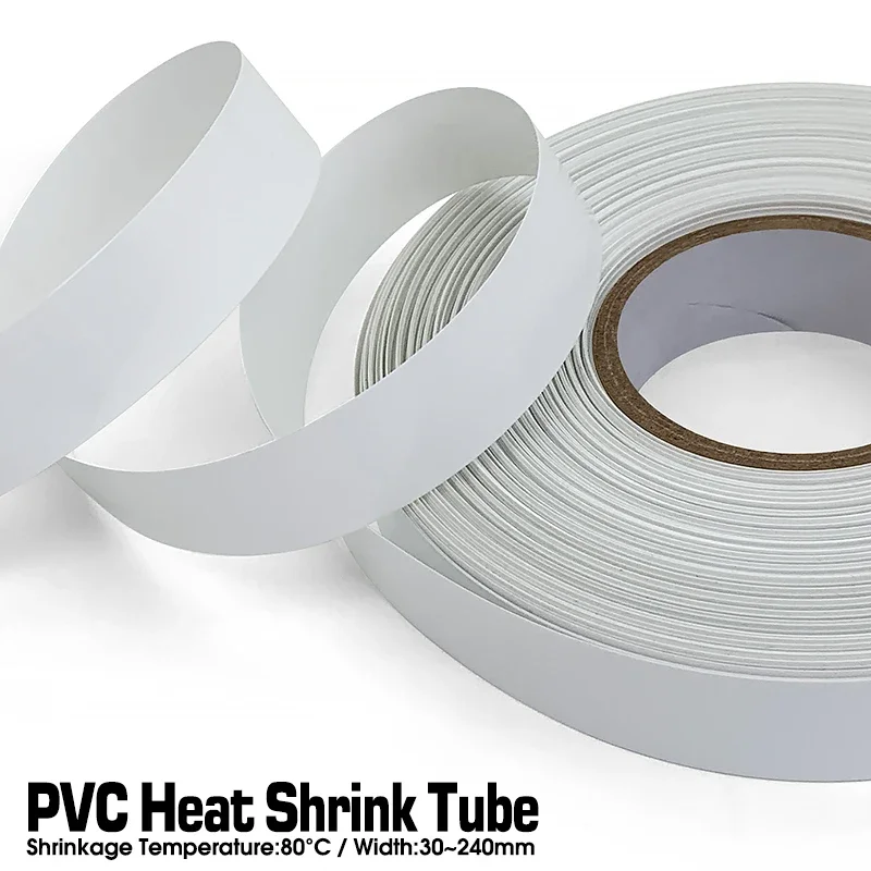 Width 130mm~500mm 18650 Battery Wrap PVC Heat Shrink Tube Insulated Film Wrap Lithium Case Cable 1M/2M/3M/4M/5M/10M