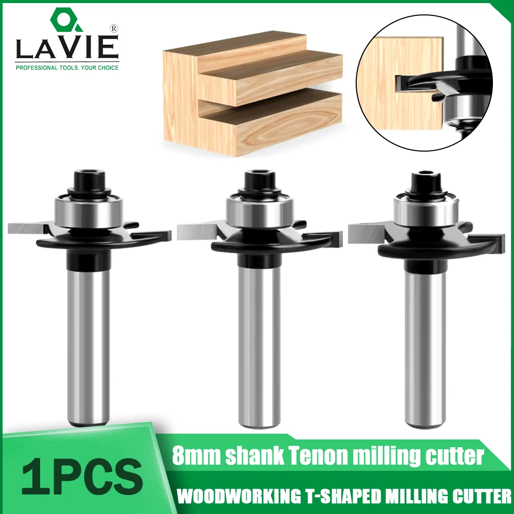 

LAVIE 8mm Shank T-Sloting Biscuit Joint Slot Cutter Jointing Slotting Router Bit CNC Milling Cutter Woodworking Router Bit예초기커터날