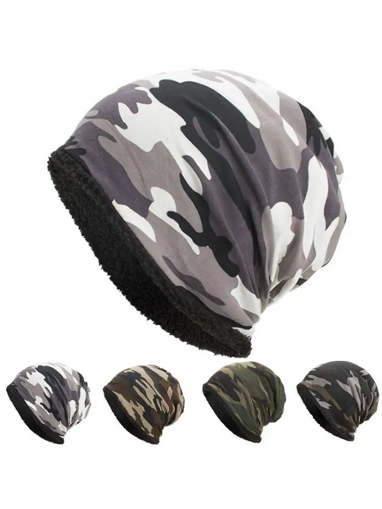 AliExpress TOOPRE Men Women Camouflage Cotton Cap Plus Velvet Hat Warm Cycling Equipment Cap For Autumn Outdoor Activities In Cold Weather