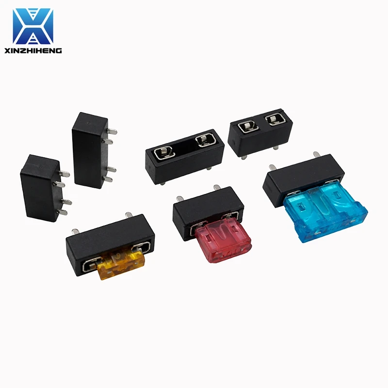 5PCS PCB Panel Mount Insurance Blocks Safety Terminals 4Pin Plastic Clip Fuse Seat Mini Small Medium Universal Car Fuse Holder