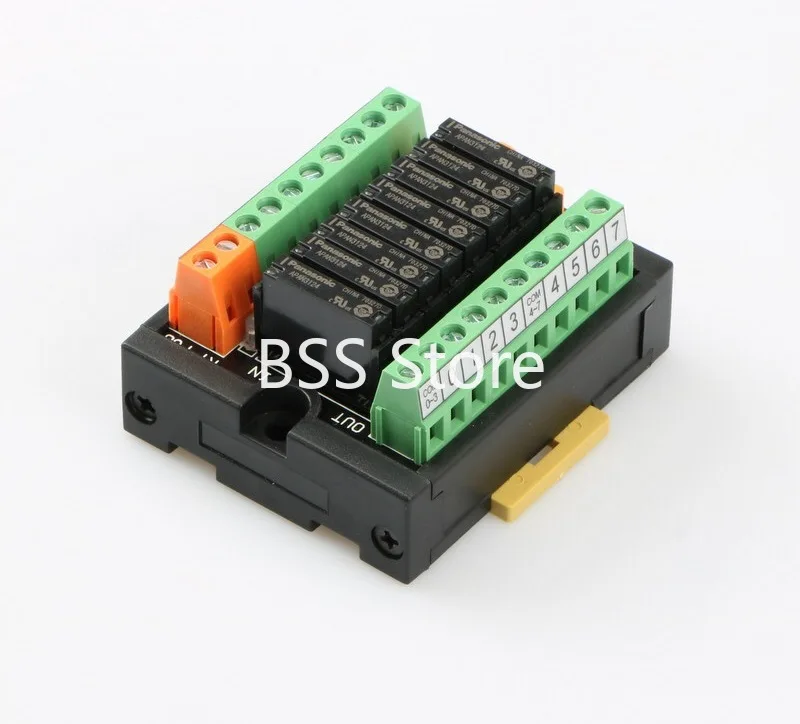 8 Way Open Contact Relay Module PLC Output Signal Amplifying Relay Disc RT-P08S 24V Module