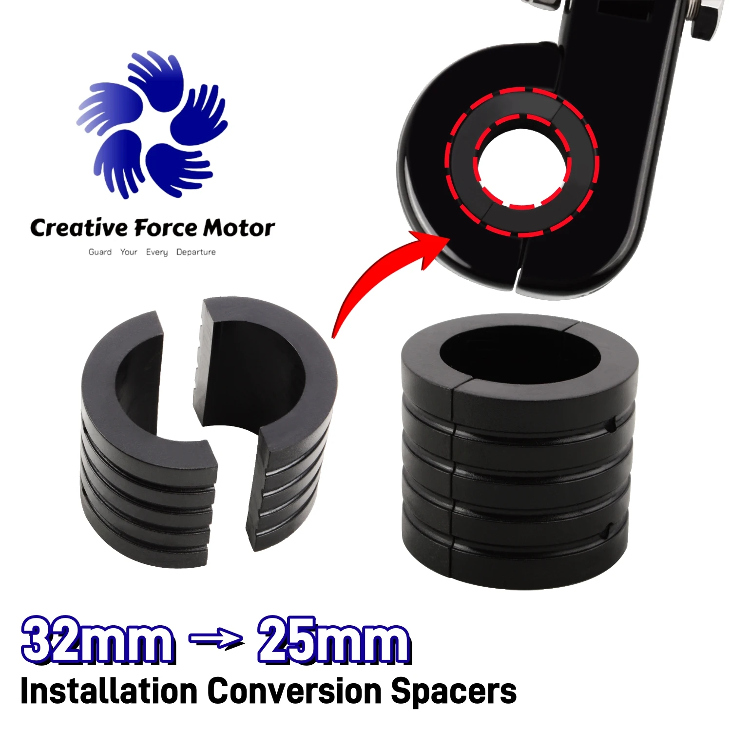 

Universal 32mm To 25mm Motorcycles Highway Foot Pegs Mount Spacers ABS Bushings For Harley Davidson Honda Yamaha Kawasaki Suzuki