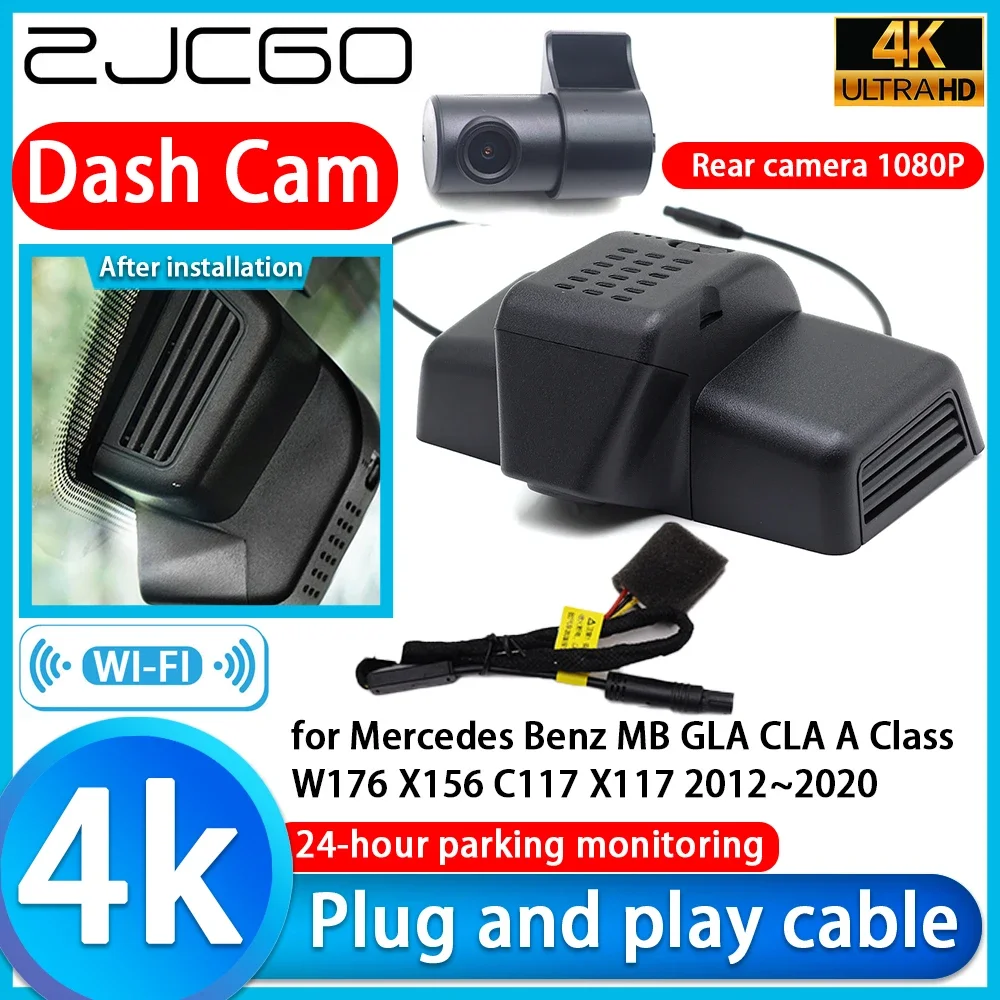 

ZJCGO Video Recorder 4K UHD Plug and Play Car DVR Dash Cam Camera for Mercedes Benz MB G Class G500 G550 G55 G63 W463 2008-2018