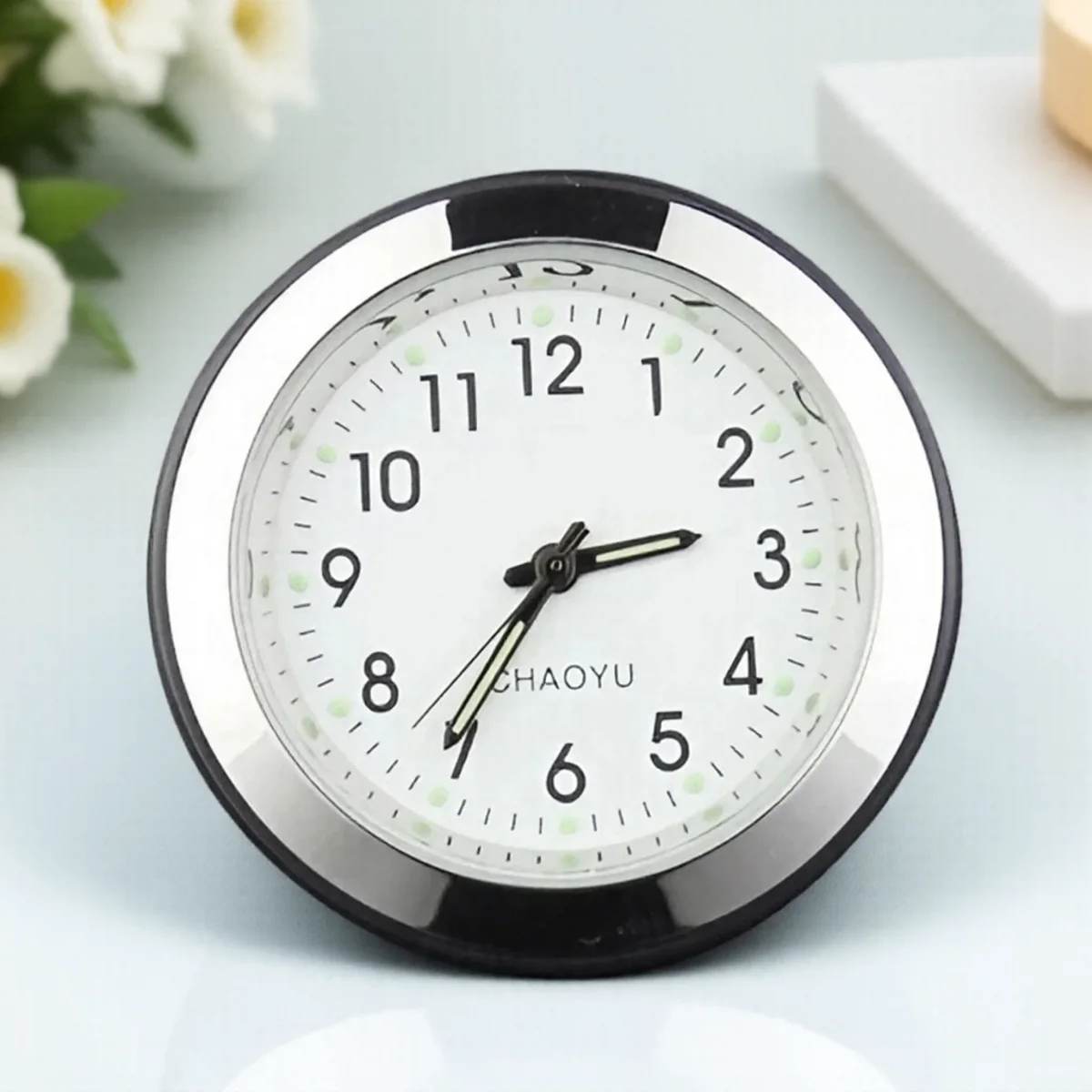 Luminous Car Clock Analog Watch Auto Air Outlet Decorative Quartz Clock Car Accessories Stylish Ornaments for Vehicles