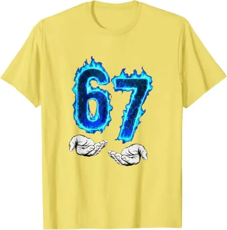 6 7 Meme Six Seven 67 Hands Meme Lustiges T-Shirt für Männer, Mädchen und Jungen Y2k Cooles Neuheitsgeschenk Persönlichkeit Kurzarm-Blusen Streetwear – Detail 15