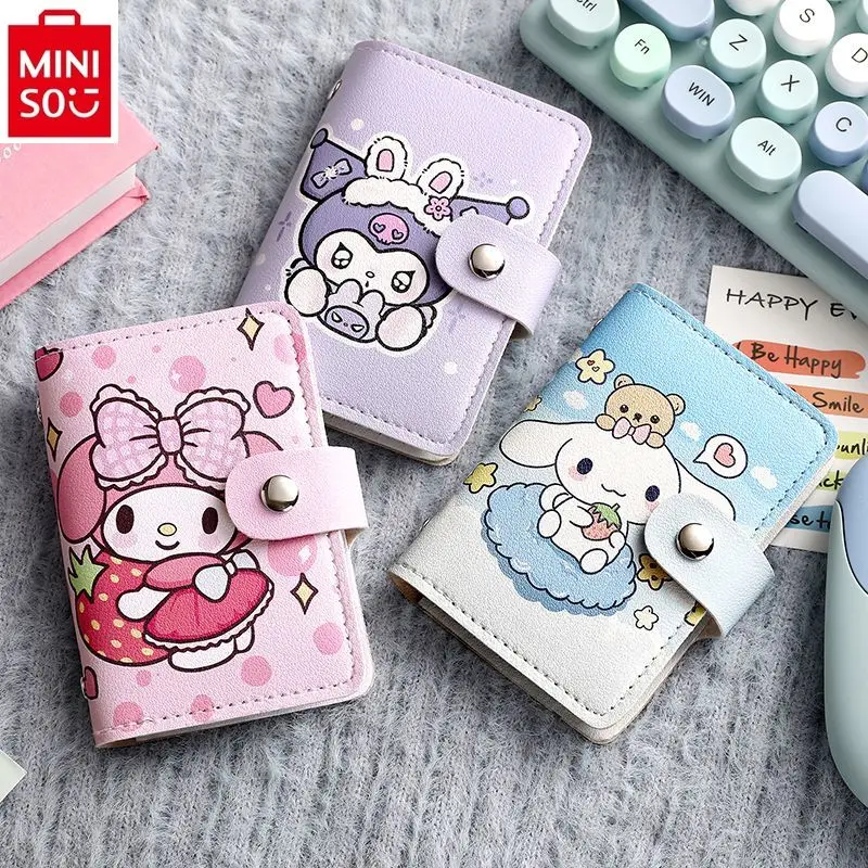 

MINISO Sanrio Cartoon Kuromi Driver's License Card Slot Ultra Thin Demagnetized Small Change Card Set Card Bag