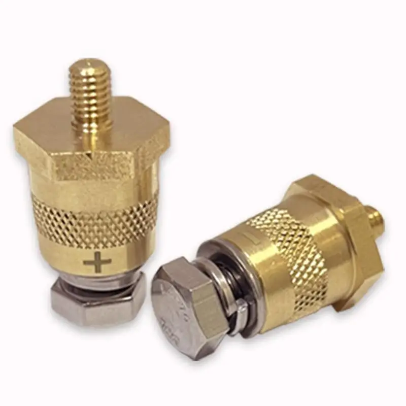 Battery Stud To Post Adapter Versatile Threaded Terminal Stud End M8 Thread Brass Side Post Wear-Resistant Standard Side Post