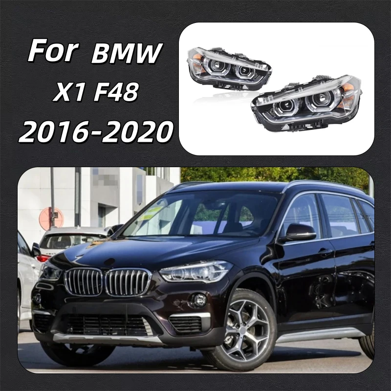 for 2016-2020 X1 F48 headlight assembly modified with high LED lens angel eye headlight daytime running light