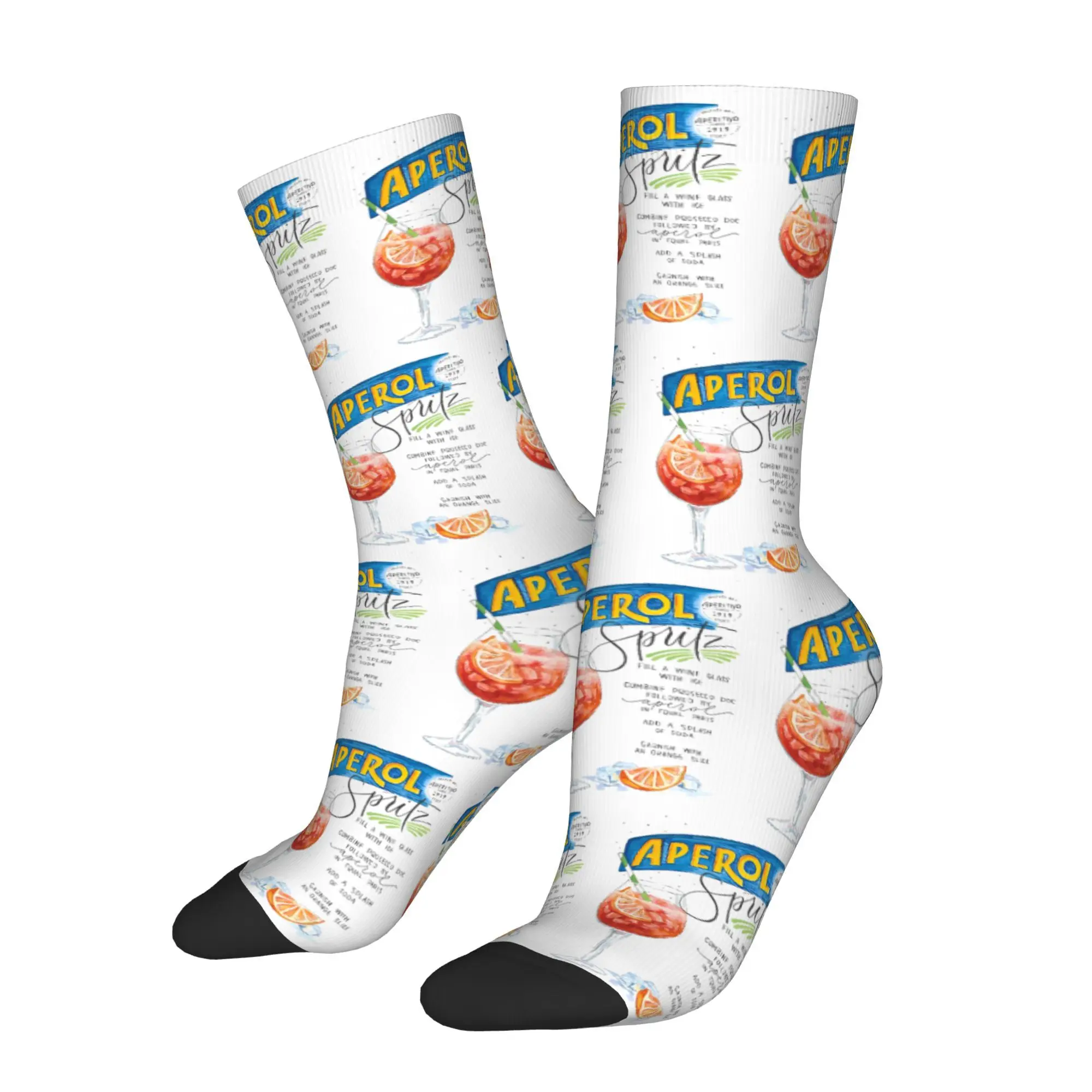 

Orange Sweet Wine Aperol Sock Printed Man Polyester Fashion