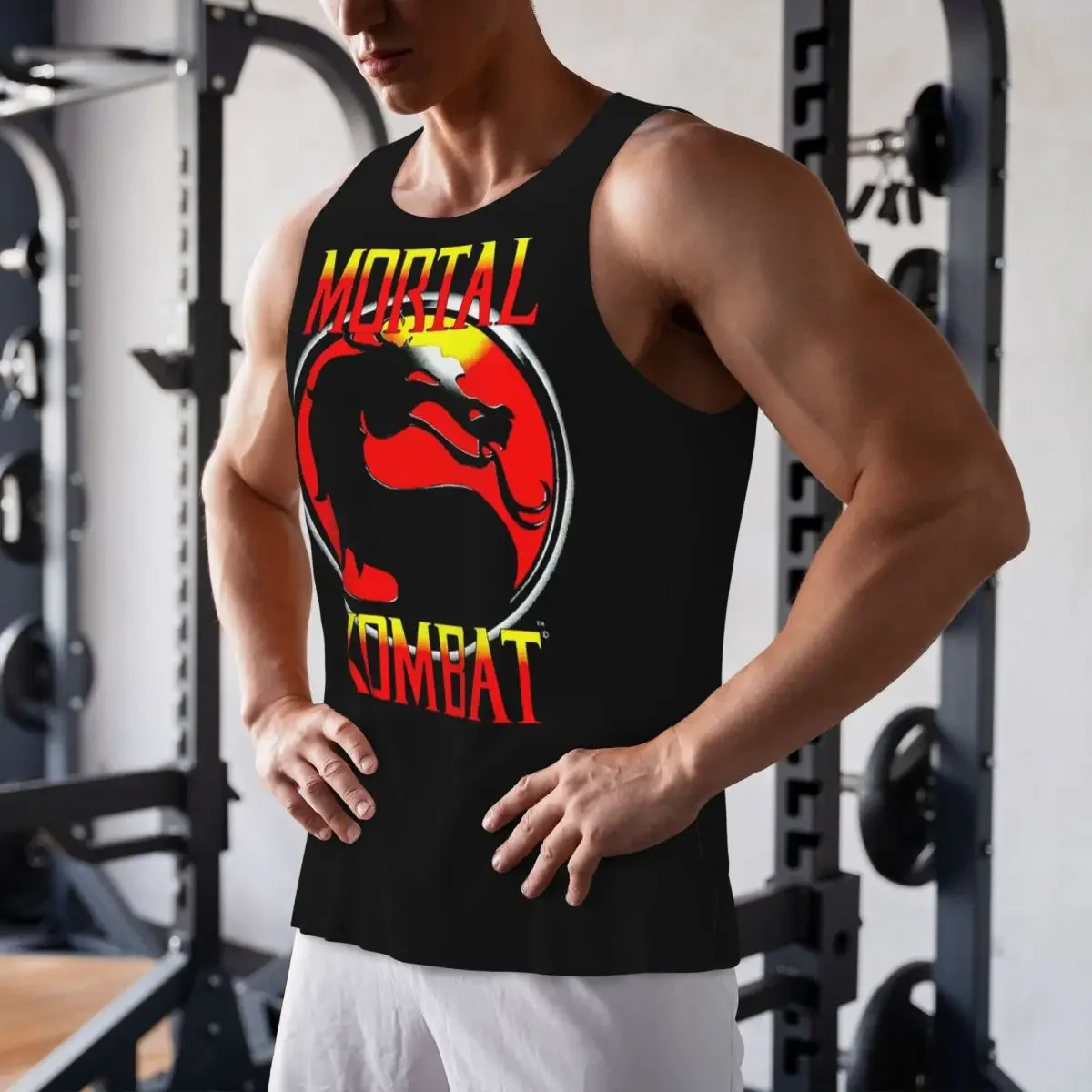 Quick Dry Cartoon Mortal Kombat (1) Gym Tank Muscle Sleeveless Shirt Bodybuilding Breathable Vest