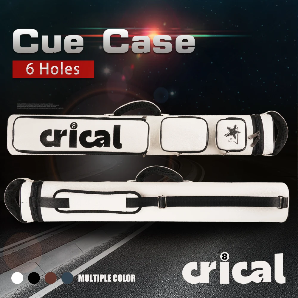 CRICAL-Hard Cue Case Bag, Billiard Stick Carrying Case, 6 Holes, 2x4 Pool Case, 86cm Length, Oxford Cloth, Billiard Accessories