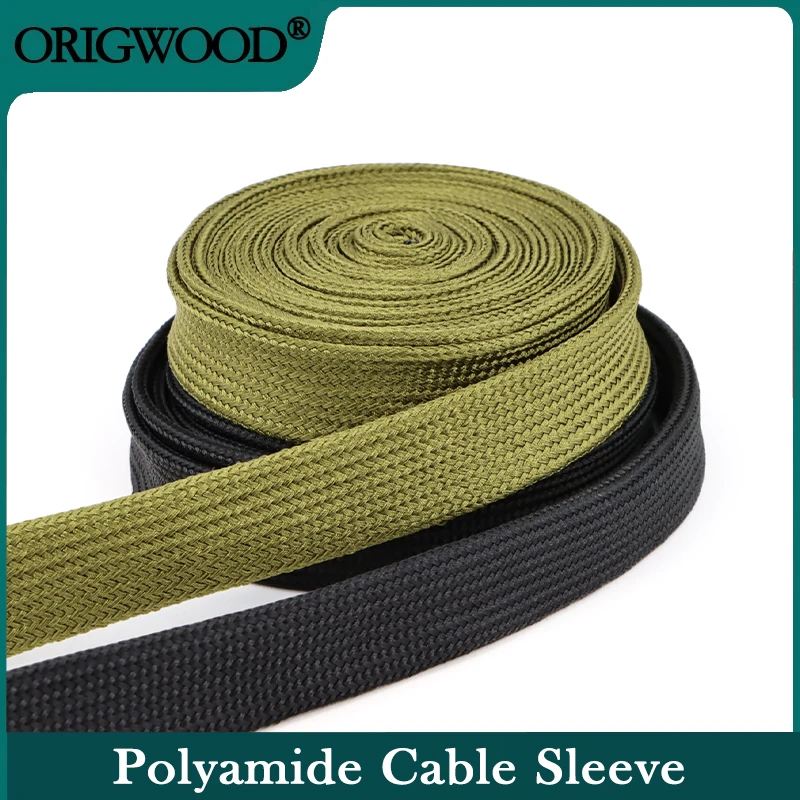 

Polyamide Braided Cable Sleeve 2.5 4 6 8 10 12 14 16 ~ 60mm Tight High Density Nylon Expandable Insulated Sheath Wire Protection