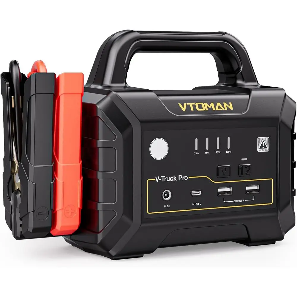 

8000A Car Battery Jump Starter with 65W Quick Charge, 41600mAh Portable Power Pack, LED Light, Long Cables