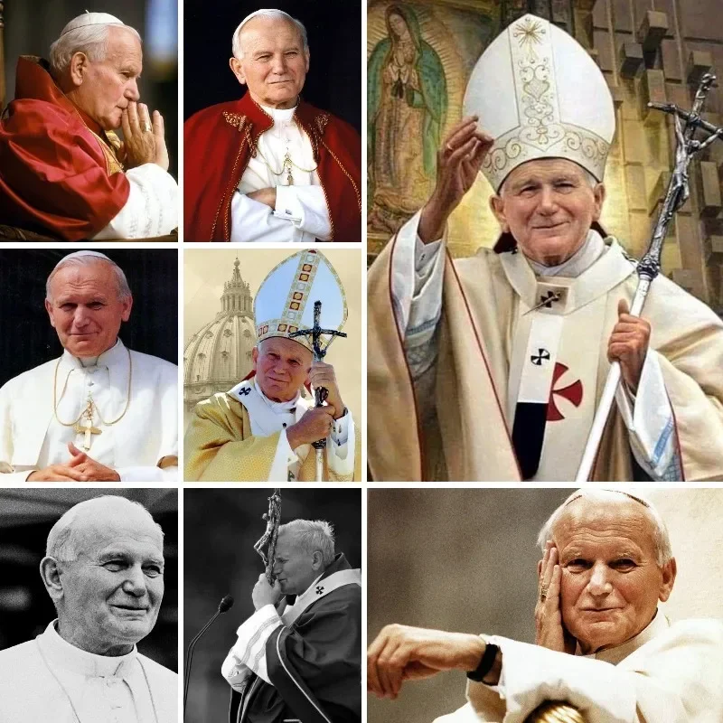 Pope Saint John Paul II 5D DIY Diamond Painting Catholic Icons Diamond Embroidery Full Rhinestone Mosaic Wall Stickers Gifts