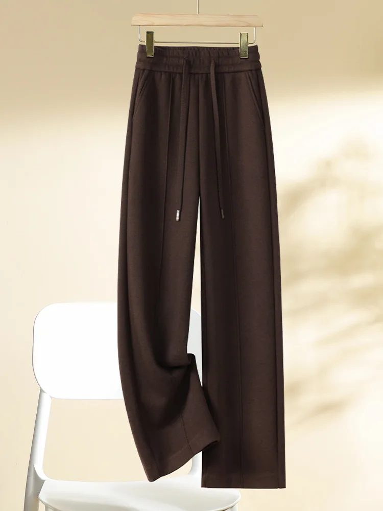 السراويل للنساء، والشتاء الكشمير عارضة عالية الخصر التخسيس السراويل الصوفية المستقيمة #1