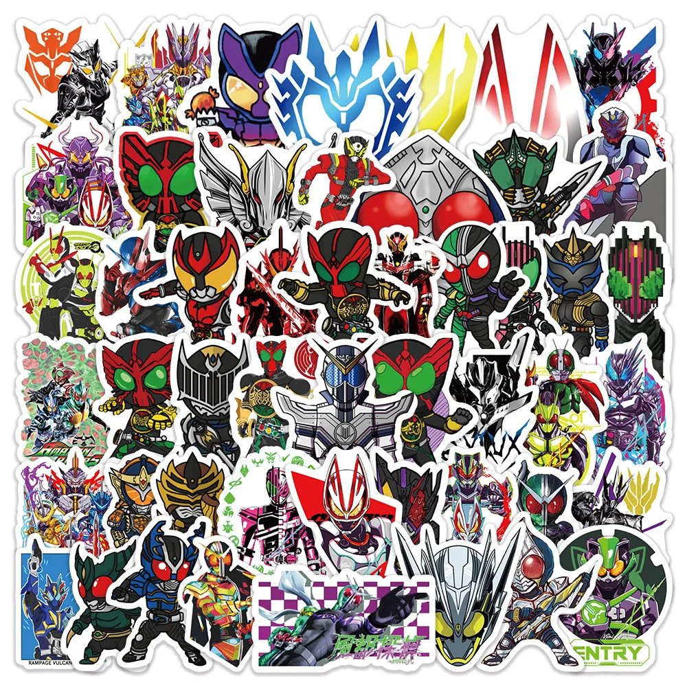 

10/50PCS Kamen Rider Sticker Cartoon Cool Doodle Decorative Decal Kids Toy DIY Water Cup Scrapbook Guitar Laptop Computer