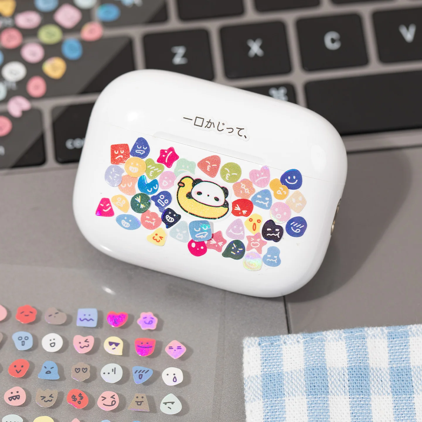 8 أوراق/4 عبوات من ملصقات Emoji الصغيرة اللطيفة، ملصقات أظافر لسكرابوكينغ DIY، زخرفة مادة مجمعة لإطار الصورة
