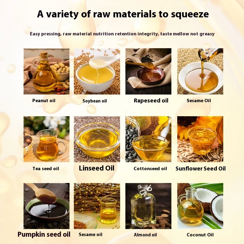 

New Automatic Oil Press, Automatic Feeding Machine, Stainless Steel Hot And Cold Dual-use Peanut And Soybean Commercial