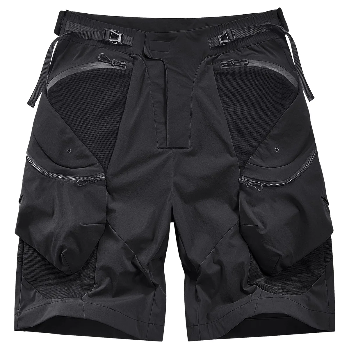 

Men's Deconstructed Design Splicing Functional Shorts Summer Loose Elastic Sports Casual Cargo Five Quarter Pants Shorts