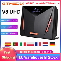 GTMEDIA V8 UHD 4K Ultra HD Smart TV Box DVB-S/S2/S2X+T/T2+C,Terrestrial TV Receiver Smart Card Slot Support MARS/ECAM/CCAM/M3U