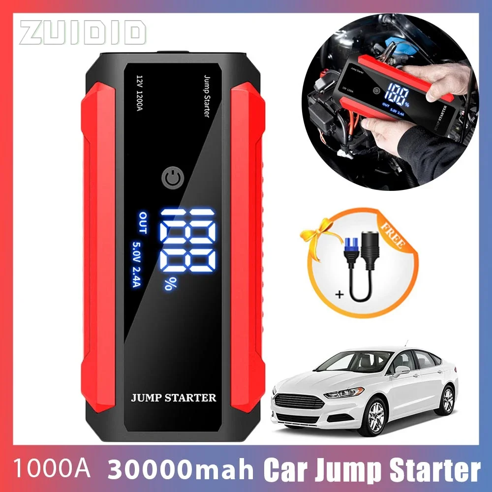 

30000mAh Car Jump Starter Device 12V Portable Power Bank Car Battery Booster Charger Starting Device Car Electrical Appliances