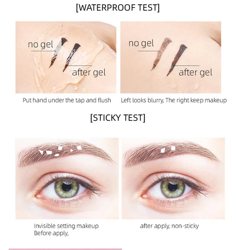 Mascara en Gel pour Cils et Sourcils, Mathier et Définir les Cils et Brosser Doucement les Sourcils, 24 Pièces/Lot