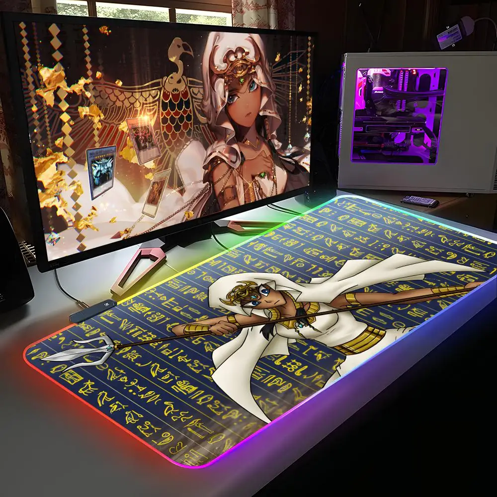 

Yugioh Ishizu Ishtar коврик для мыши RGB резиновый компьютерный ноутбук официальная игра цветной киберспортивный эстетический красивый модный роскошный коврик