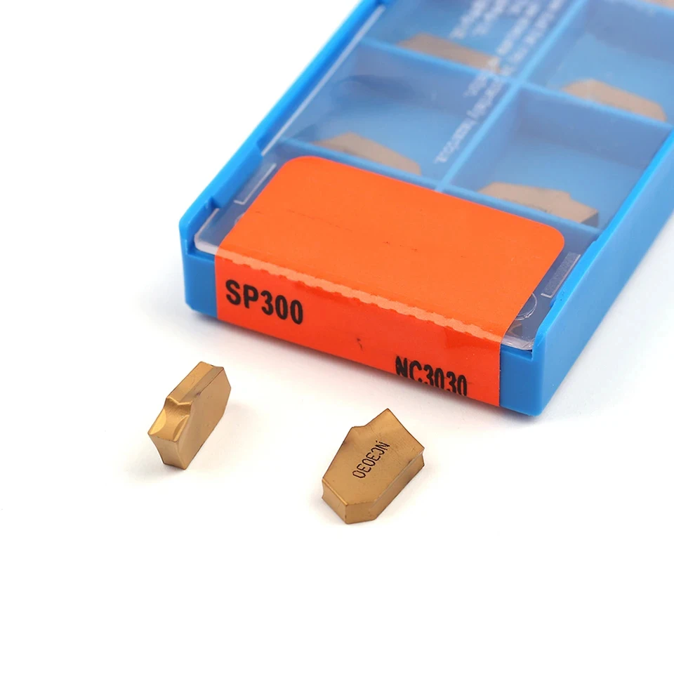 Imagem -04 - Torno Cnc Grooving Carbide Inserções Ferramenta de Torneamento Grooving Off Ferramentas Sp300 Nc3020 Nc3030 Pc9030