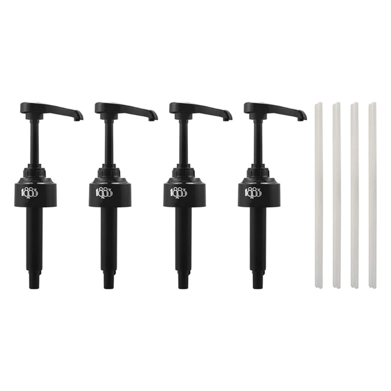 Набор из 4 дозаторов для сиропа, 8 мл, дозирующие головки, насос для кофейного сиропа, пластиковый материал, идеально подходит и